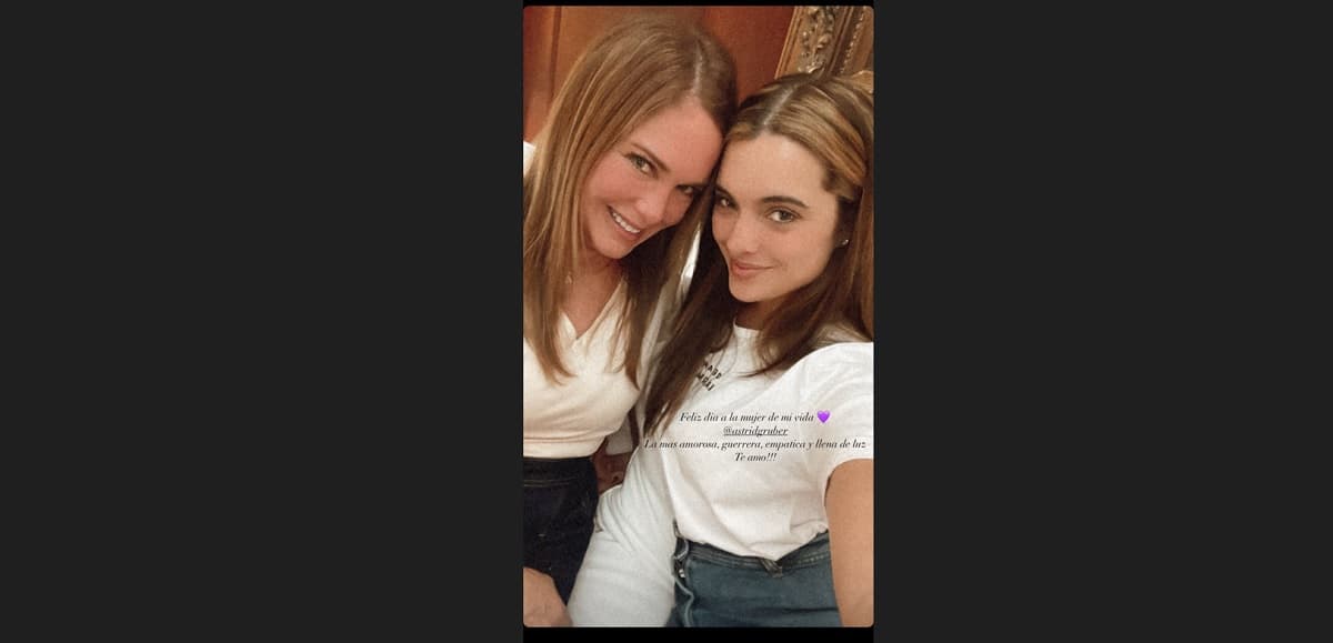 La actriz mostró lo cercana que es a la actriz Astrid Gruber
