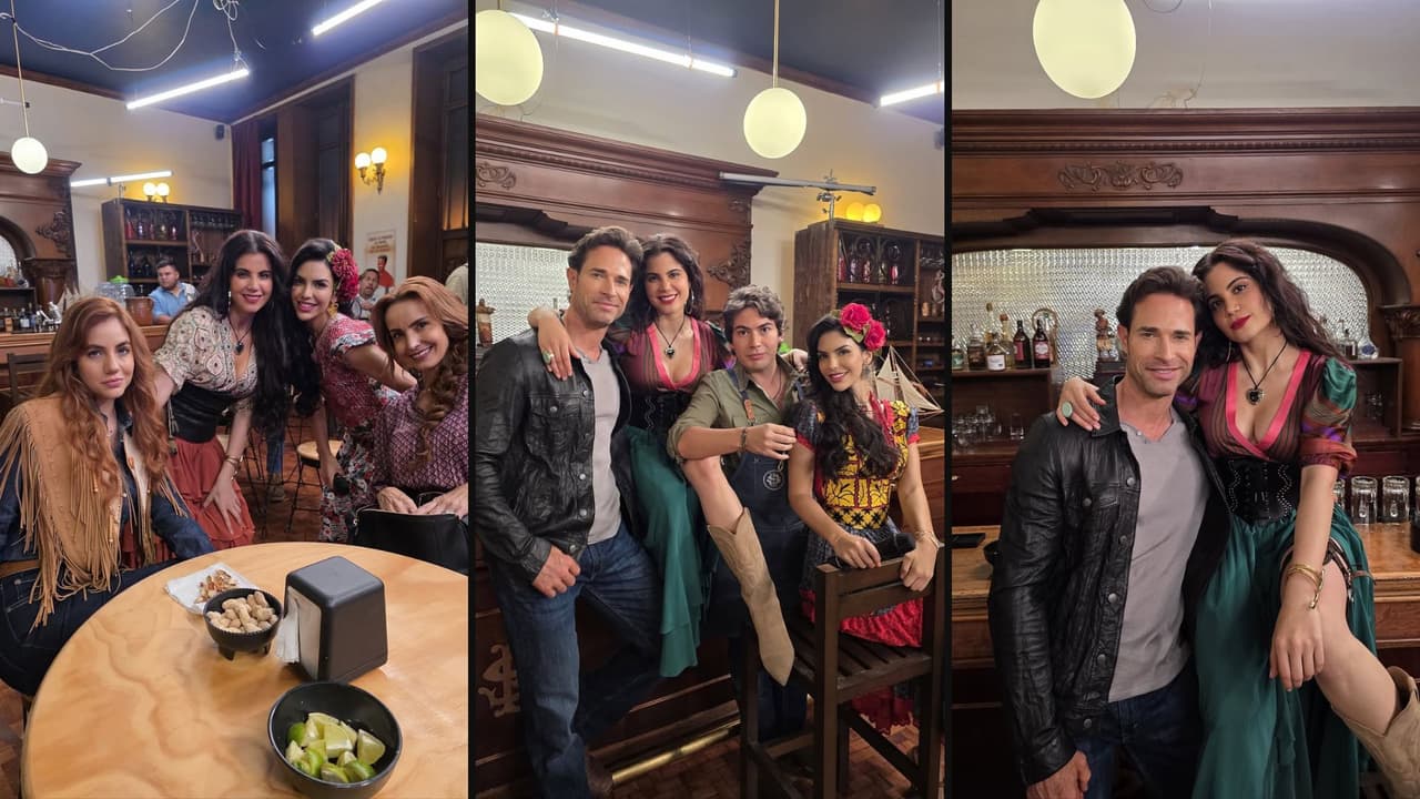 Cinthia Aparicio durante las grabaciones de la telenovela 'Mi rival'