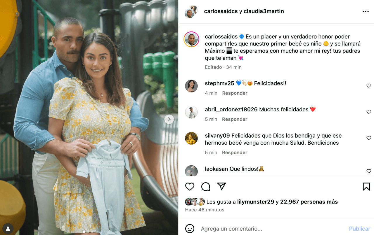 Claudia Martín hace fuerte anuncio sobre su embarazo: con fotos, revela el sexo de su bebé y el nombre que llevará