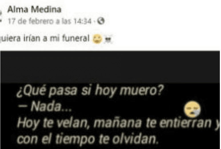 El último mensaje de Alma Medina