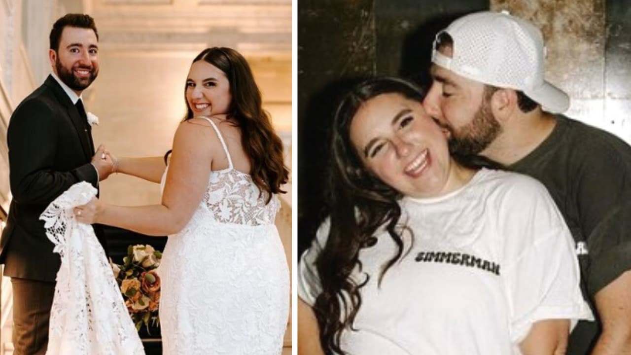 Novios eligen usar pijamas en su boda para estar más cómodos y su look causa debate en TikTok