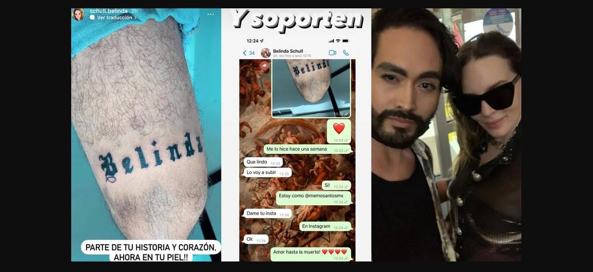 Un fan de Belinda se tatuó su nombre, hecho que Belinda Schüll agradeció