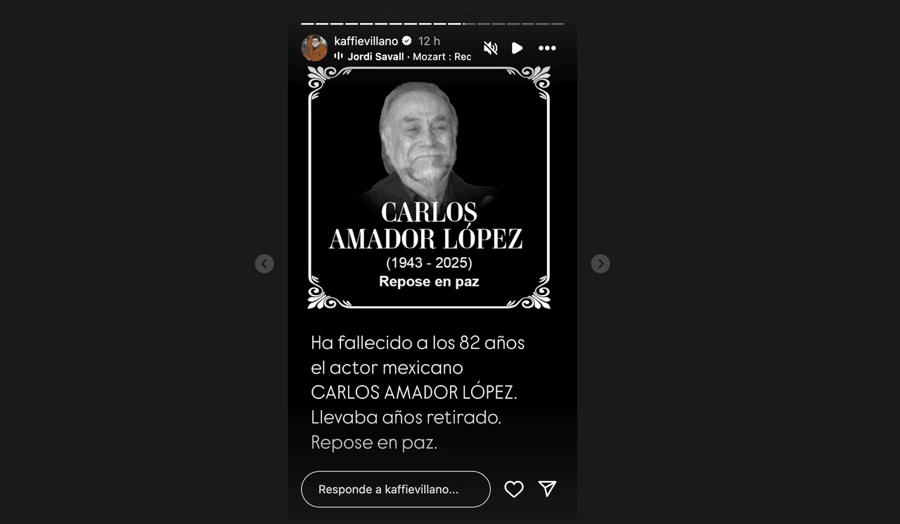 Muere el actor Carlos Amador López de 'Amor Real' y 'El Privilegio de amar'