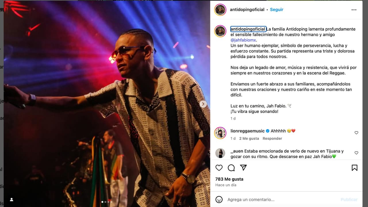 Despiden a Jah Fabio con emotivos mensajes.
