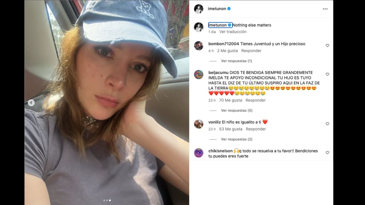 "Nada más importa" fue el mensaje que escribió Imelda Tuñón junto a una serie de selfies