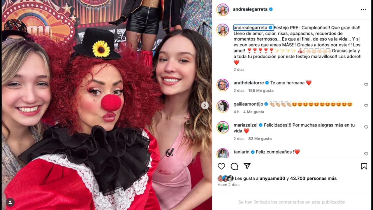 Mía y Nina Rubín estuvieron presentes en el festejo que organizó el programa 'Hoy' a Andrea Legarreta