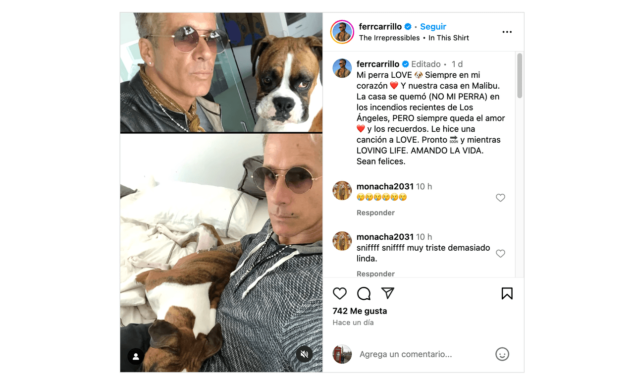 Fernando Carrillo sufre irreparable pérdida, así se despide el actor