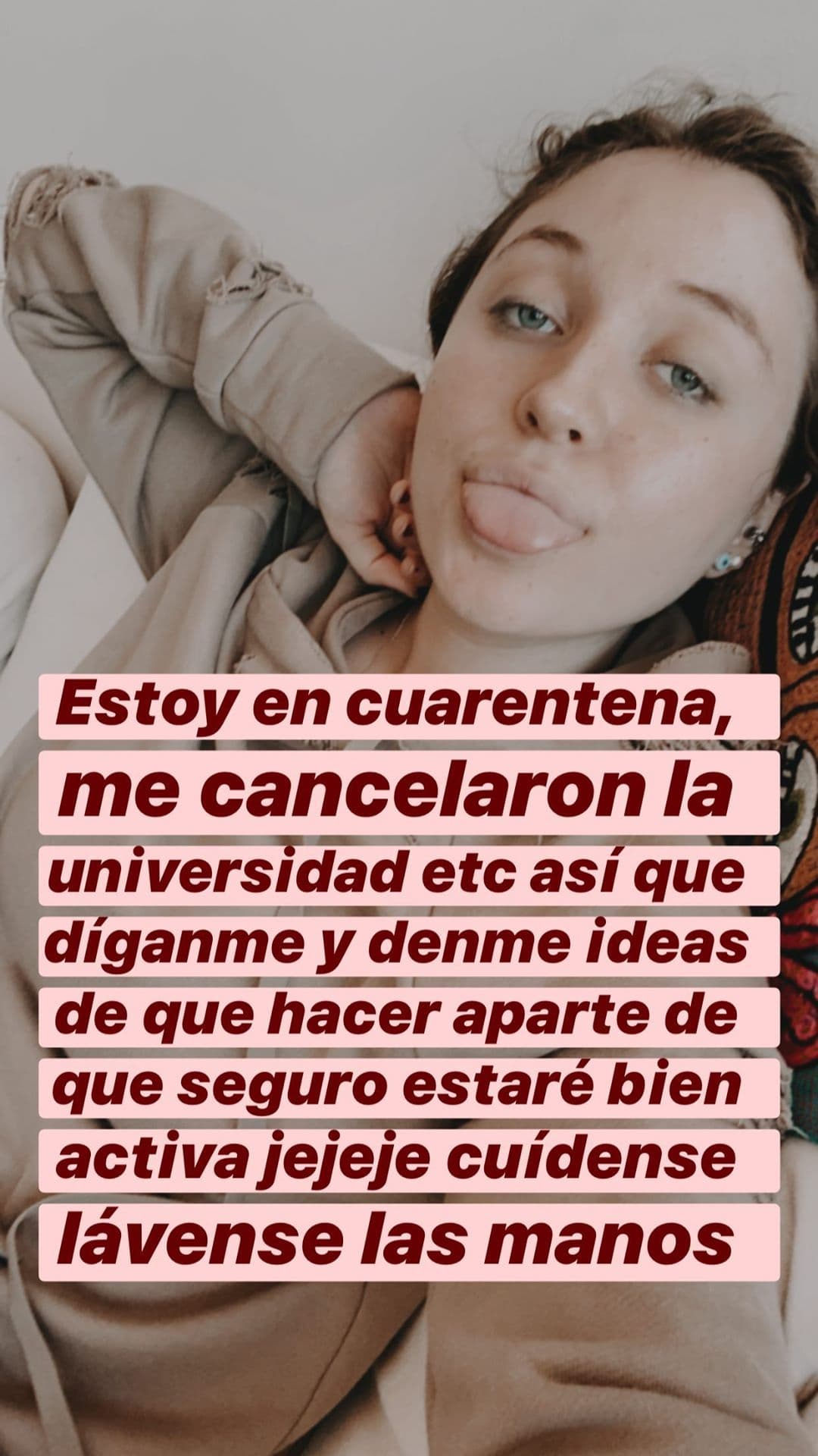 Fernanda Castro permanecerá en aislamiento para prevenir la propagación del virus.