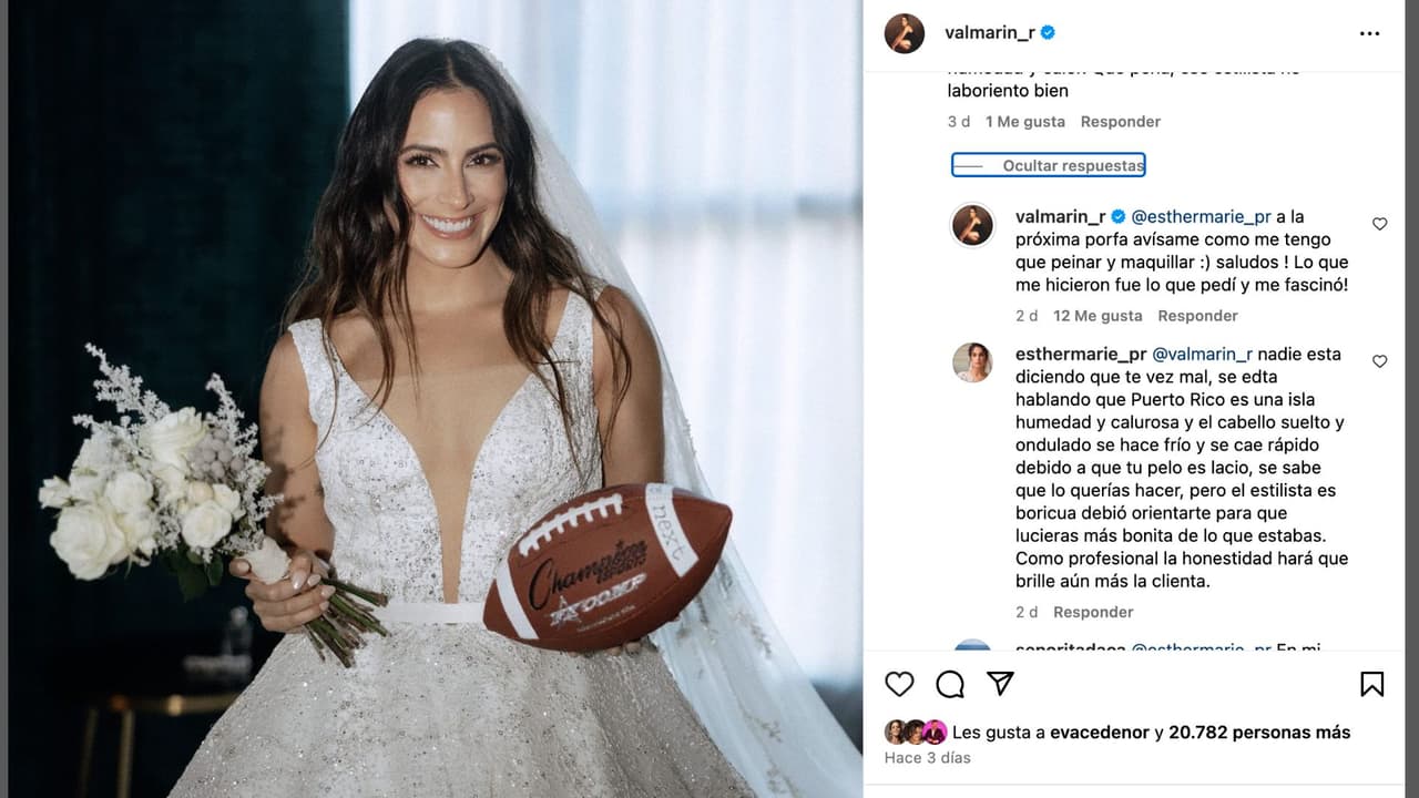 Valeria Marín contesta, tajante, a duros comentarios sobre el look que llevó en su boda con Julián Gil