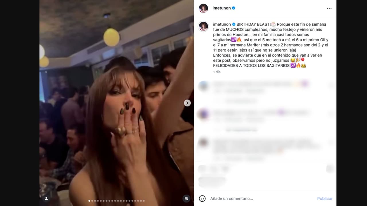 Imelda Tuñón comparte en Instagram cómo celebró su cumpleaños #29