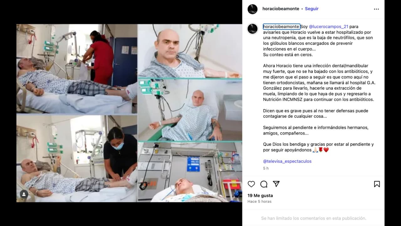 Horacio Beamonte, actor de ‘Imperio de Mentiras’, ‘Como dice el dicho’ y ‘El Amor Invencible’, nuevamente es internado