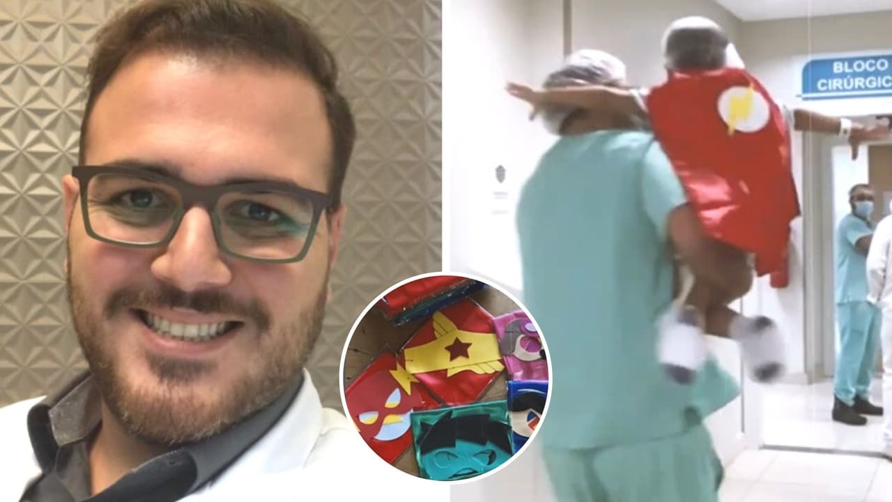 Doctor viste a niños como superhéroes para reducir miedo a cirugías y se viraliza