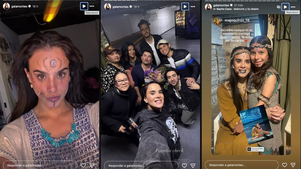 Gala Montes celebra su debut en la obra 'La Malinche'