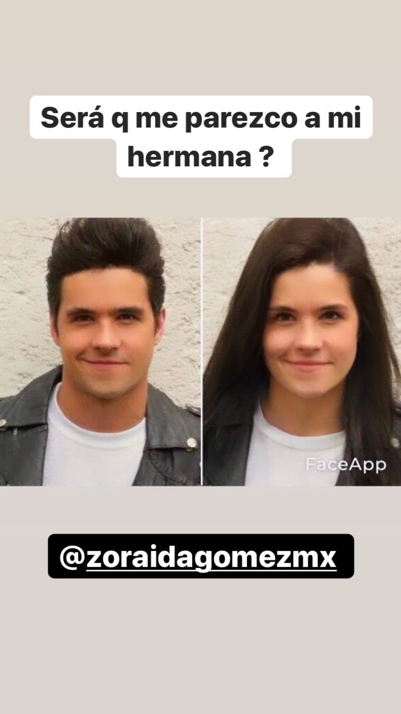 El galán de telenovelas también mostró su cambio físico y destacó: “¿Será que me parezco a mi hermana?”.