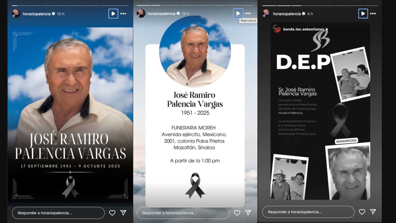 Horacio Palencia comparte detalles del funeral de su padre