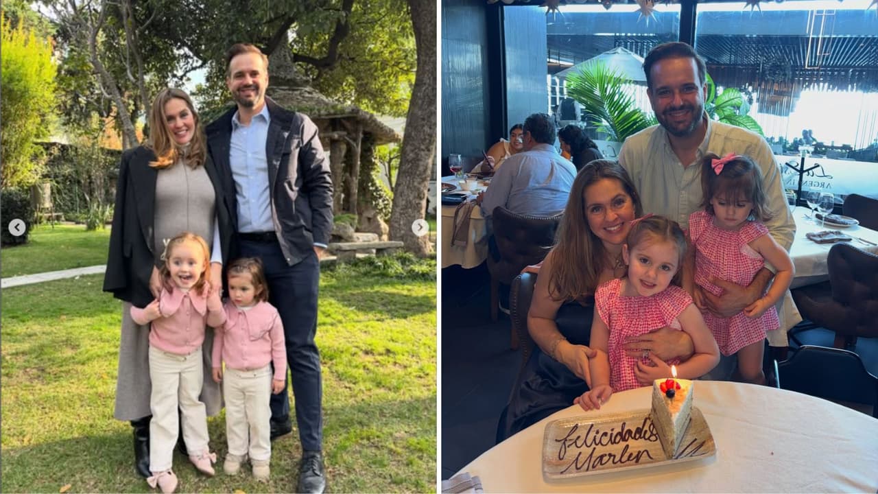 Marlene Kalb junto a su esposo Rodrigo Sáinz-Trápaga, con quien formó una familia con sus hijas Carola y Cayetana