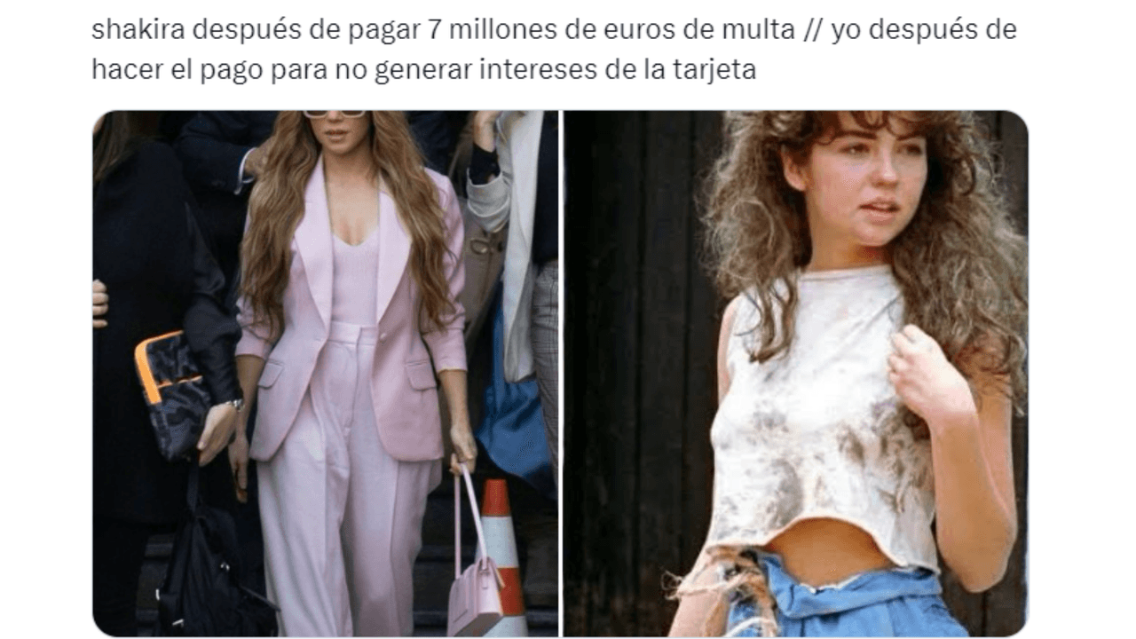 Memes de la multa de 7.3 millones de euros que Shakira pagará en España