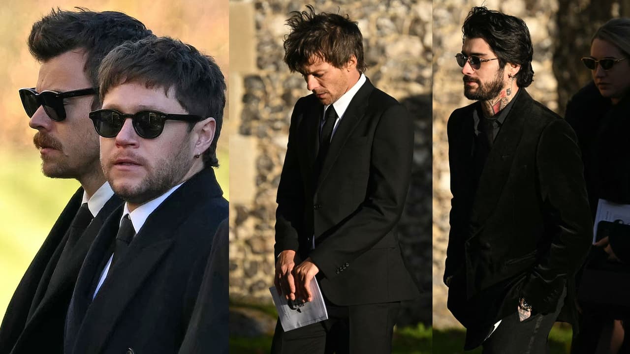 Harry Styles, Niall Horan, Louis Tomlinson y Zayn Malik asistieron al funeral de Liam Payne