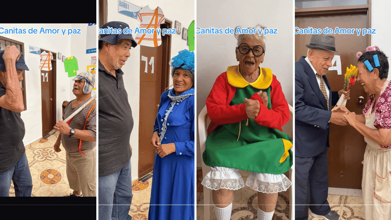 Abuelitos se disfrazan de personajes de ‘El Chavo del 8’ y TikTok los ama