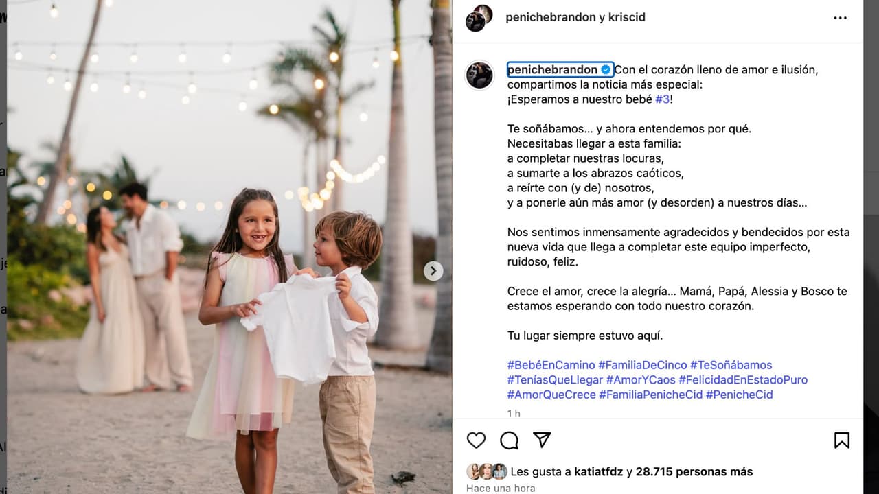 Alessia y Bosco anuncian la llegada de un hermanito.