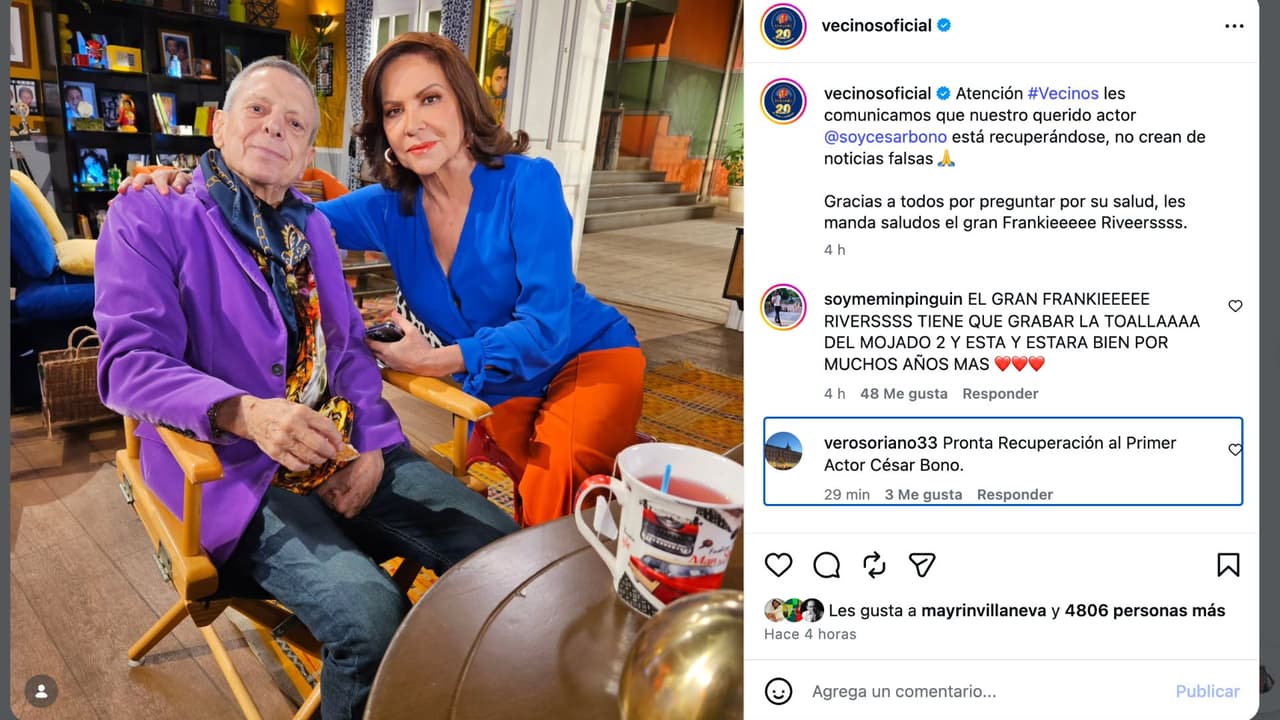 César Bono está recuperándose.
