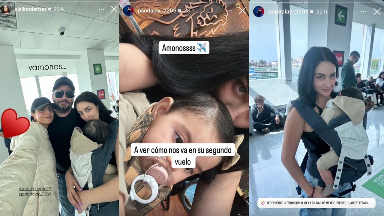 Aislinn Derbez se reúne con José Eduardo Derbez y Paola Dalay tras el bautizo de la pequeña Tessa