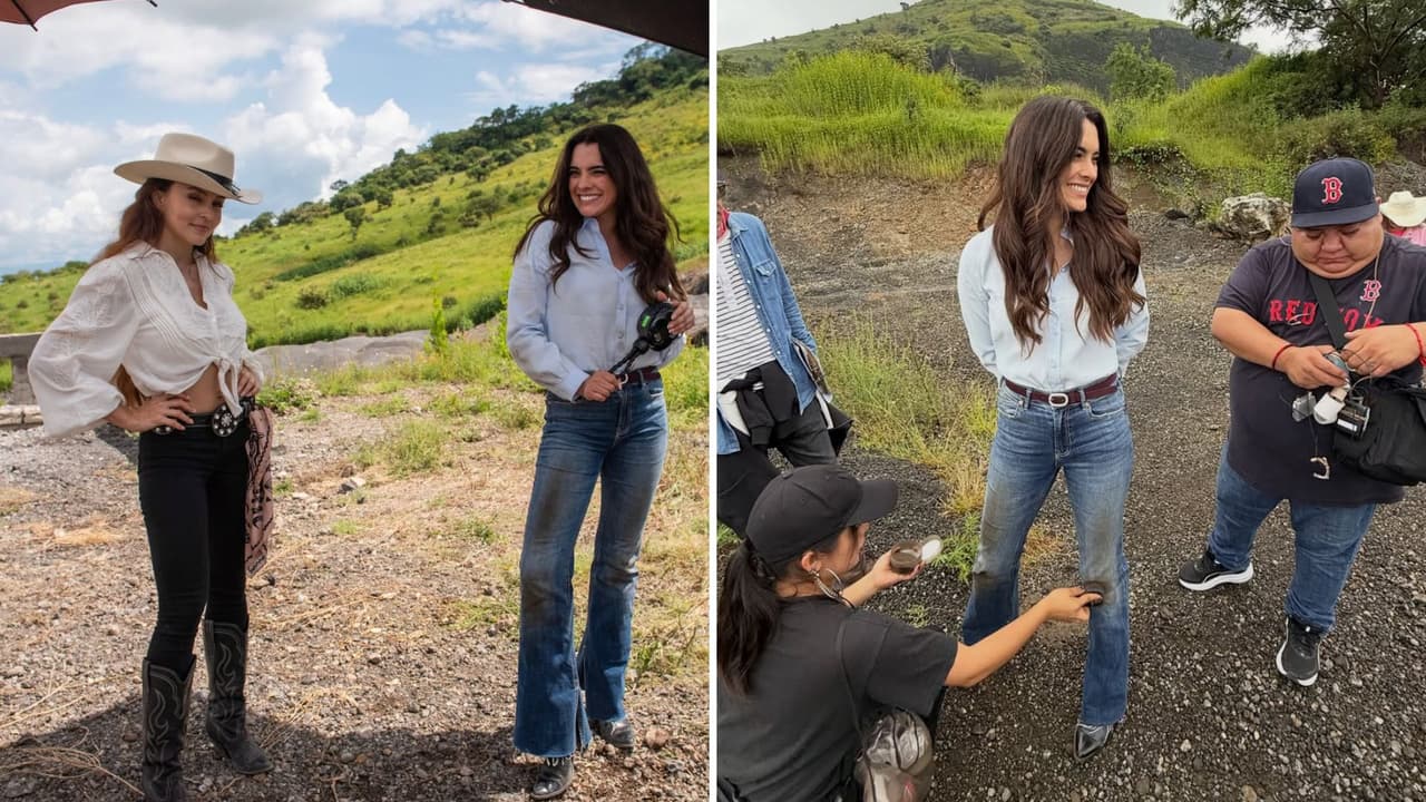 Angelique Boyer comparte fotos de su doble en 'Doménica Montero' y dedica mensaje a Scarlet Gruber