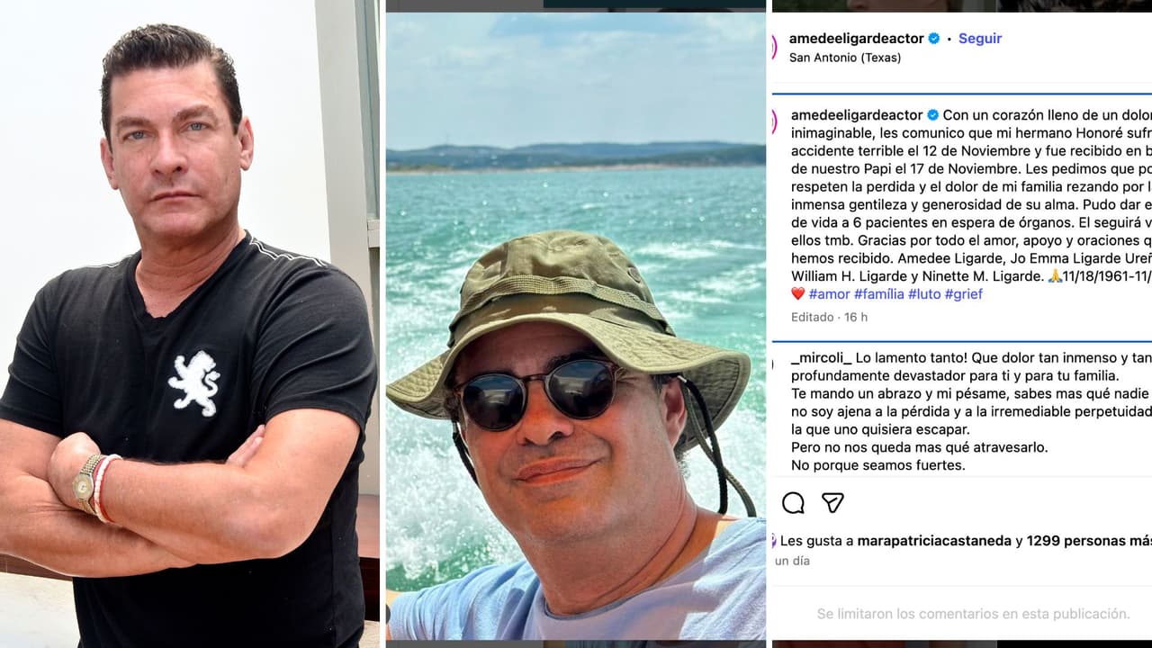 Sebastián Ligarde anuncia la muerte de su hermano.