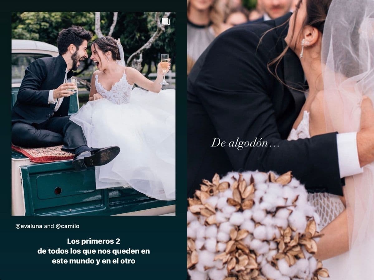 Evaluna y Camilo celebran sus bodas de algodón.