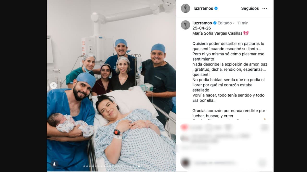 Luz Ramos anuncia el nacimiento de su hija con tiernas fotos