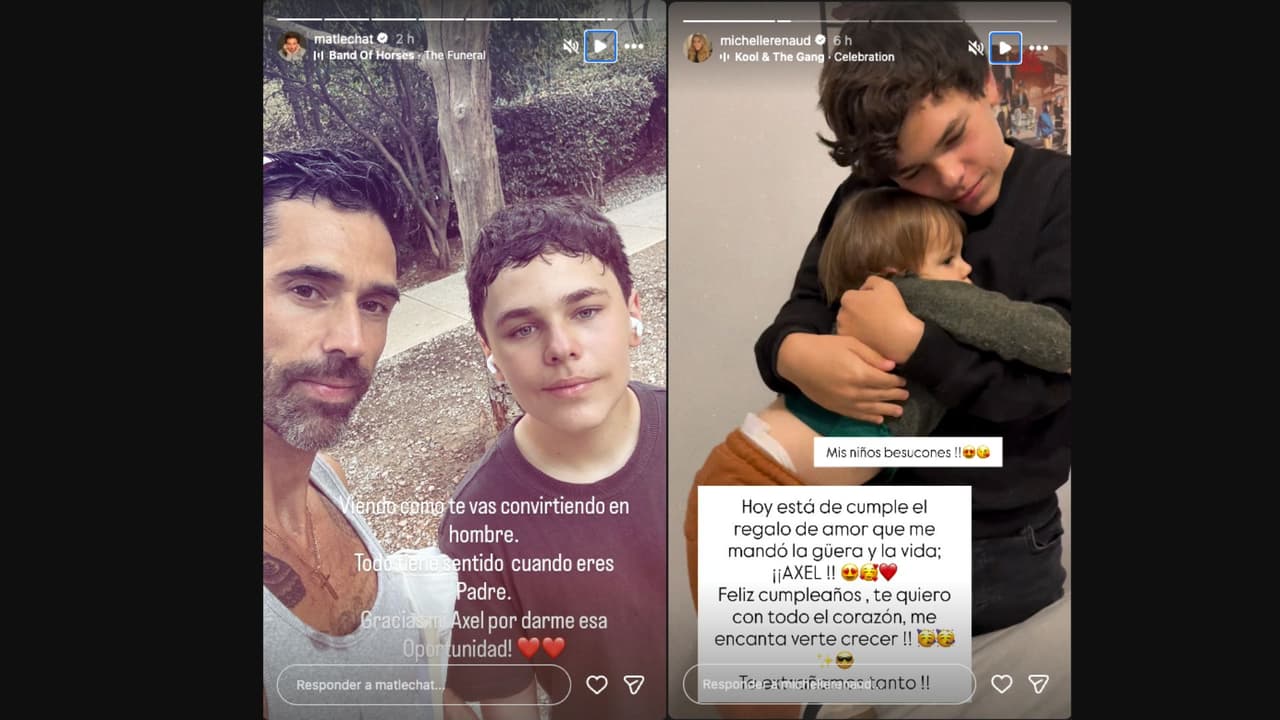 Matías Novoa y Michelle Renaud dedican tierno mensaje de cumpleaños a Axel, hijo mayor del actor