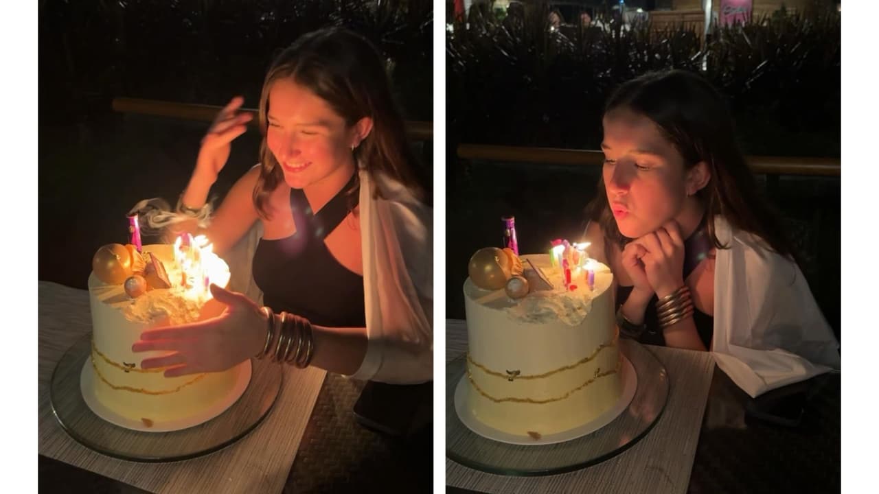 Elissa Marie sopló las velas de un paste por su cumpleaños número 15.