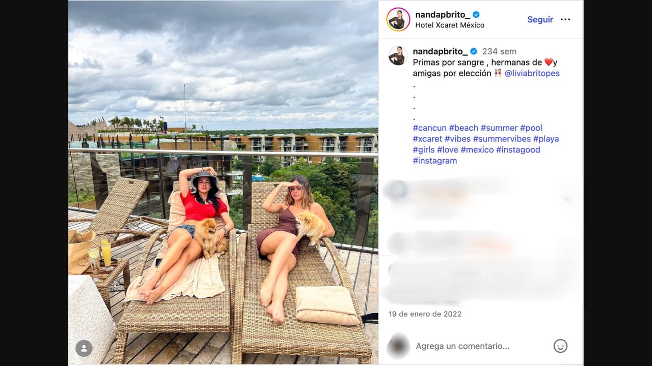 Ella es Nanda Brito, la prima de Livia Brito que sigue sus pasos dentro del mundo artístico