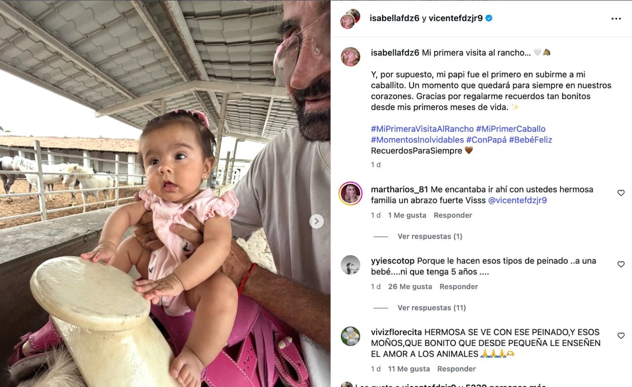 Isabella, la hija menor de Vicente Fernández Jr.
