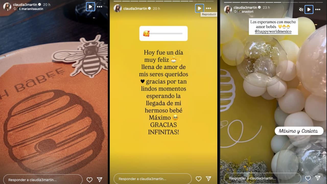 Claudia Martín celebra el baby shower de su hijo Máximo