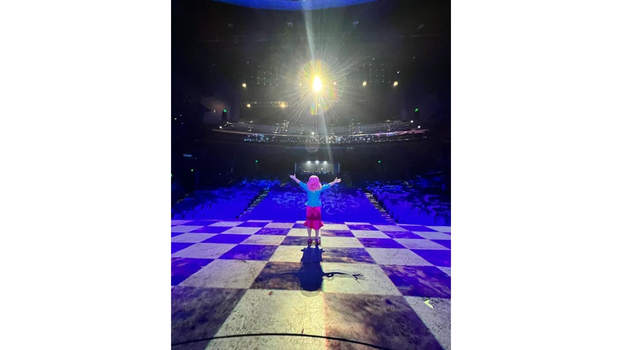 Andrea Legarreta en su regreso al teatro tras la muerte de su mamá.