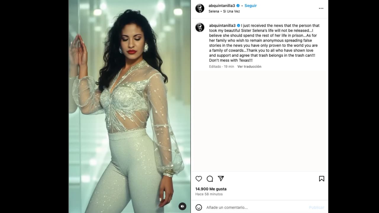 A.B. Quintanilla reacciona al enterarse que le negaron la libertad condicional a Yolalda Saldívar