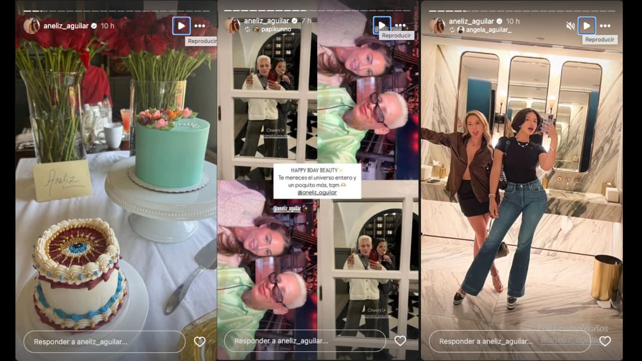 Kunno y Ángela Aguilar felicitaron a Aneliz Aguilar en sus cuentas de Instagram