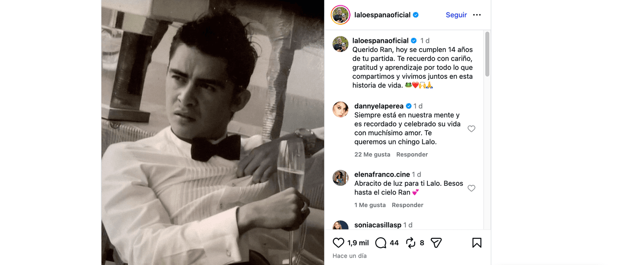 Murió novio de actor de ‘Vecinos’; entre lágrimas, lo recuerda y le dedica emotivas palabras