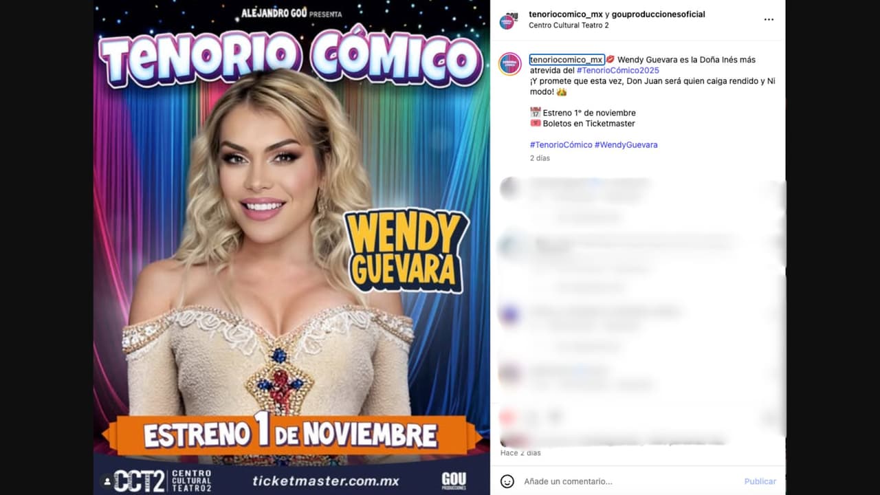Promocional de Wendy Guevara para 'El Tenorio Cómico' se volvió viral