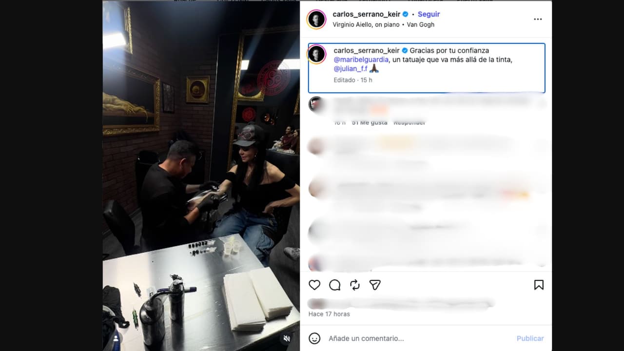 Maribel Guardia se tatúa en honor a su fallecido hijo, Julián Figueroa