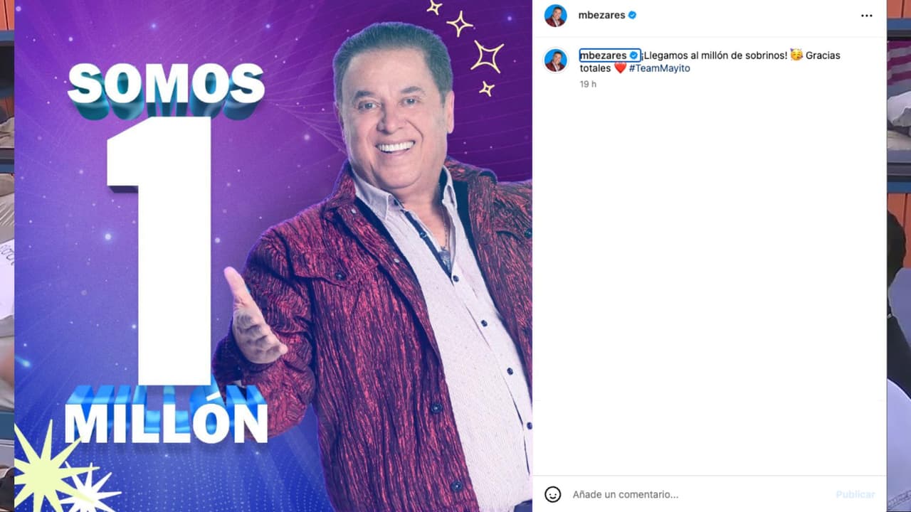 Mario Bezares alcanza el millón de seguidores en Instagram
