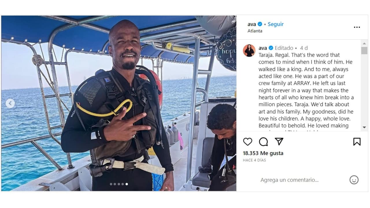 La directora y guionista Ava DuVernay homenajeó a Taraja Ramsess tras su muerte.