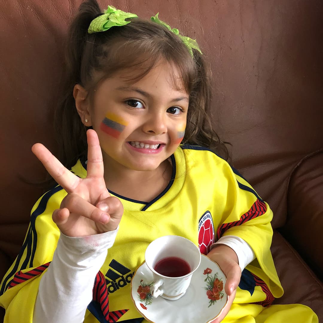 En el Mundial de Rusia subió una fotografía en la que muestra su apoyo a Colombia, país donde nació su madre