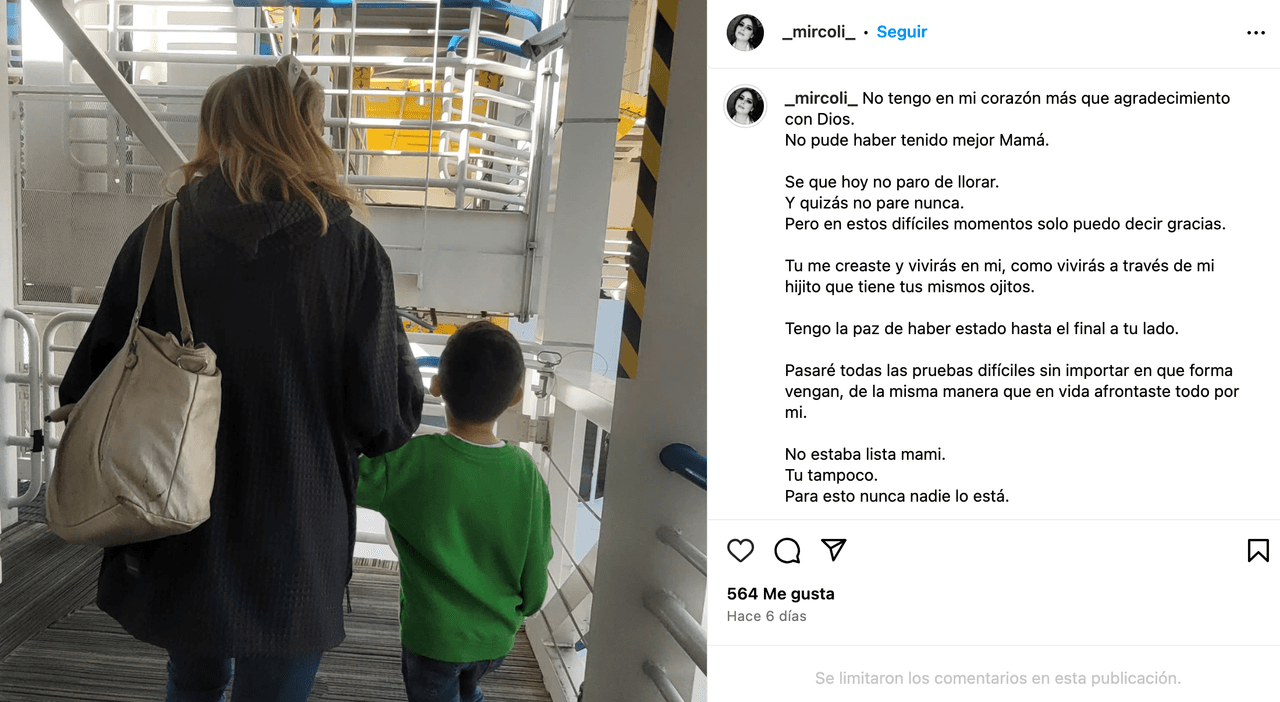 Hija de Dulce llora su muerte y así la despide