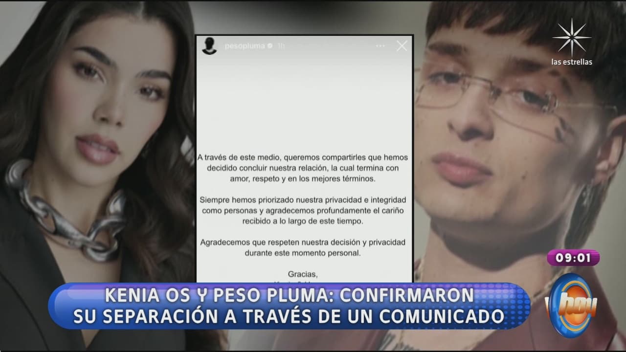 Kenia Os y Peso Pluma confirman su separación.