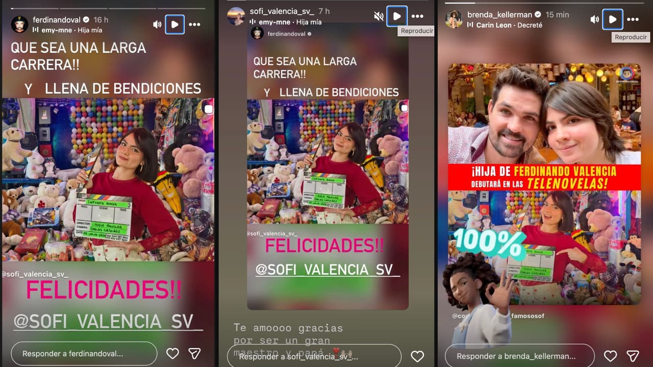 Ferdinando Valencia y Brenda Kellerman le muestran su apoyo a Sofia Valencia
