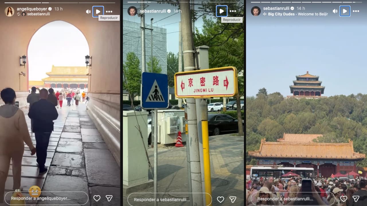 Angelique Boyer y Sebastián Rulli disfrutan de su viaje en China