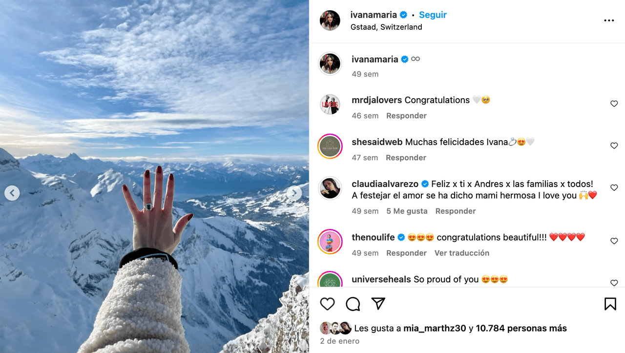 Ivana de María se comprometió en enero pasado