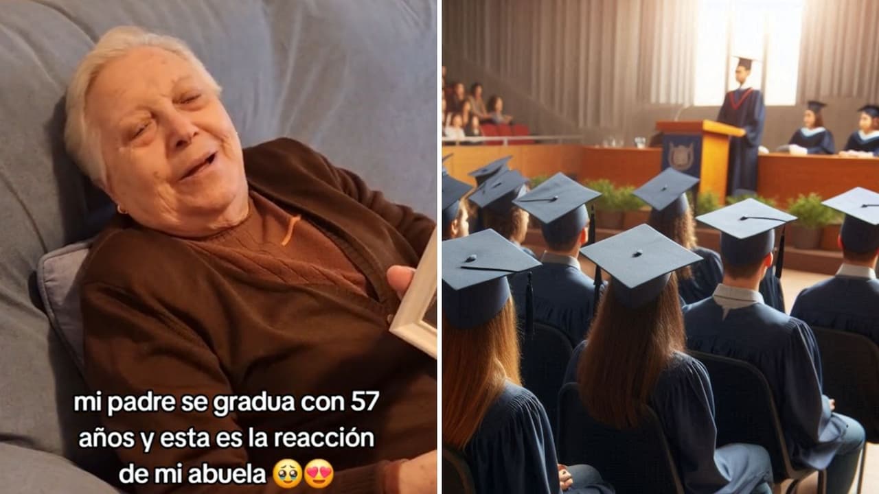 Mujer con Alzheimer reconoce a su hijo en su graduación: "Su cara de orgullo lo dice todo"